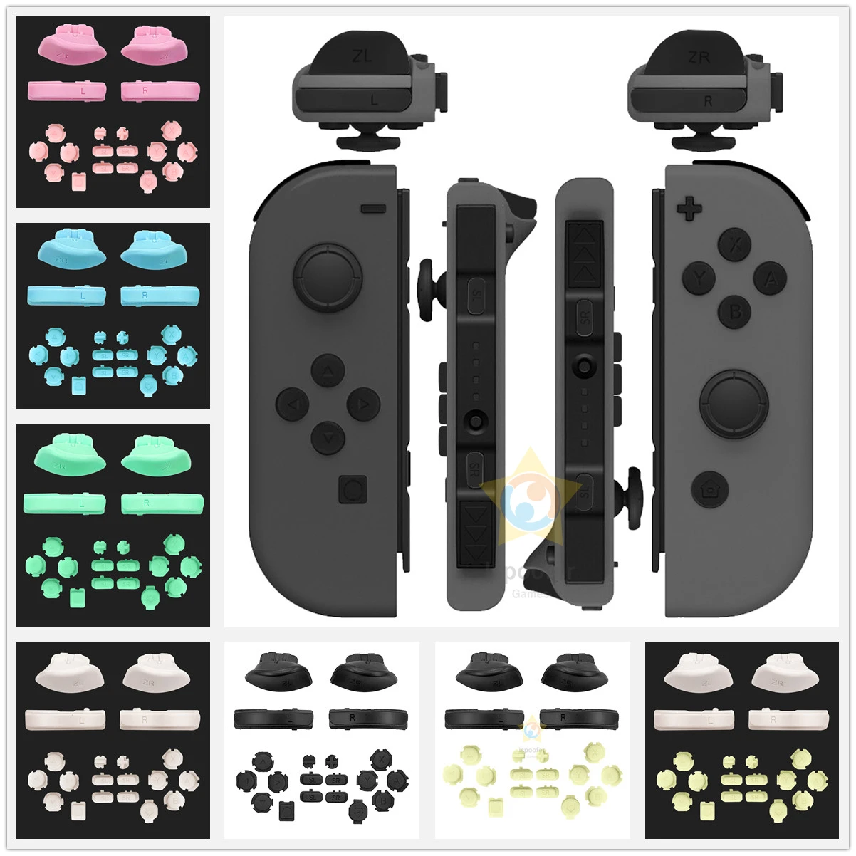 Replacement SL SR L R ZL ZR Trigger Buttons with Lock Button JoyCons
