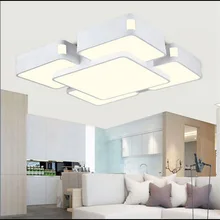 Светодиодный потолочный светильник прямоугольной формы для гостиной, потолочный светильник, современный минималистичный светильник для спальни, светильник из кованого железа