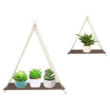 

Wall-Mounted Shelf Wall Decoration Sling Flower Pot Rack Nordic Style Storage Rack Living Room Balcony Flower Pot Rack