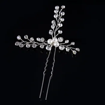 

Bridal pearl hairpin simple delicate wedding dress headdress accessories wedding jewelry studio and makeup wholesale