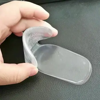 

1 Pair 2 In 1 Heel Patch Thickened Heel Pad Women's Heel T-stick Silicone Shock Wear-resistant Insole T-thread G1Q2