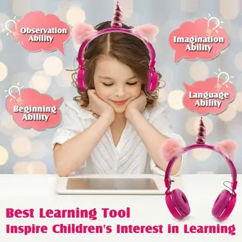 

Kids Head-mounted Headphones Cat Ear Bluetooth Headphones Wireless Bluetooth Headphones With Mic Foldable Headset