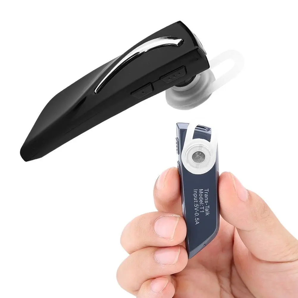 Bluetooth беспроводной переводчик наушники с ушным крючком крышка 28 язык Поддержка вкладыши