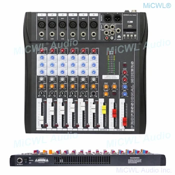 

Audio-Mixer MiCWL 6 Channel Bluetooth Music USB High Bass Mixing Console MP3 Karaoke Amplifier DJ Equipment