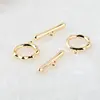 6 Sets O:13MM T:20MM 24K Gold Color Plated Brass Round Bracelet O Toggle Clasps High Quality Diy Jewelry Accessories ► Photo 2/5