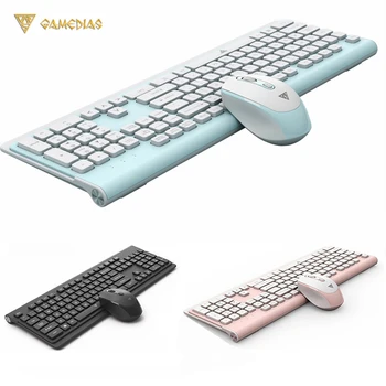 

2.4G Wireless Keyboard and Mouse Mini Multimedia Keyboard Mouse Combo Set For Notebook Laptop Mac Desktop Office Supplies Black