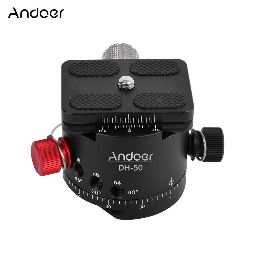 Andoer DH-50 панорамная шаровая Головка алюминиевый сплав индексационный ротатор штатив шаровая головка для Canon Nikon sony DSLR камера шаровая Головка
