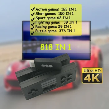 

4K 818 HDMI USB Remote Handheld Game Player Mini Retro Video Games Console Wireless Controller Gamepad Joystick Dual Player gift