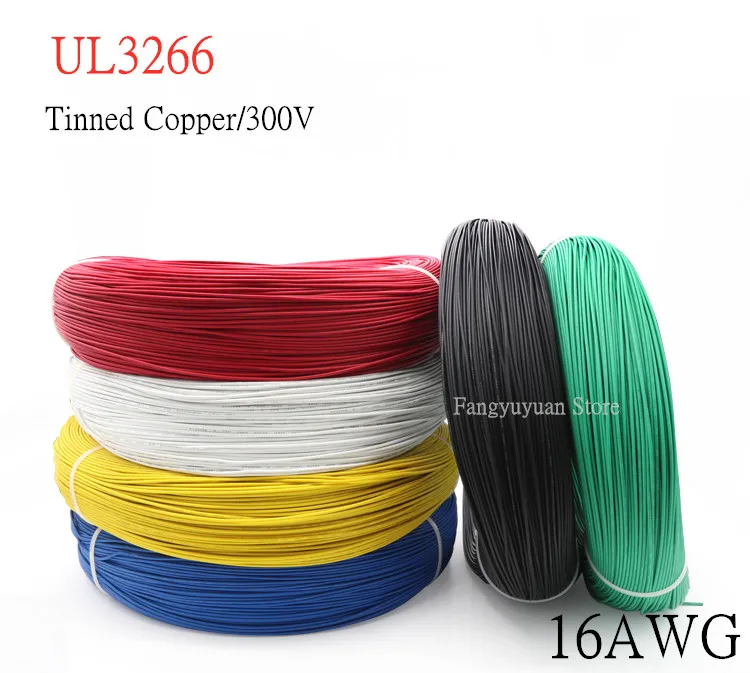 

UL32661M Cross-Linked Electronic Wire 16AWG Copper Wire PE Insulated Low Smoke Halogen-Free Lighting Power Line Multicolor 300V