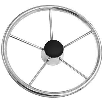 

13-1/2'' Stainless Steel Steering Wheel 25 Degree Boat Wheel fit 3/4" Shaft for Marine Yacht Accessories