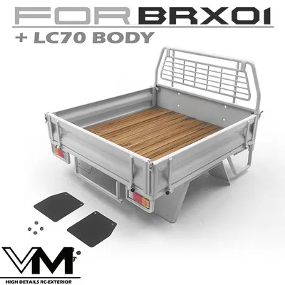 Р/У Машинки металлическая задняя панель кровати ведро для 1/10 весы Boomracing BRX01 шасси матч KILLERBODY LC70 тела - Цвет: TYPE F