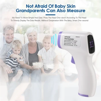 

Children Infrared Electronic Digital Thermometer Non-Contact IR Forehead Infant Ear Temperature Measurement Diagnostic Tool