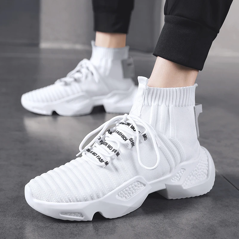 Мужская обувь для бега; chaussure homme; Весенняя дизайнерская обувь на толстой подошве для бега, фитнеса; дышащая уличная спортивная обувь; мужские кроссовки