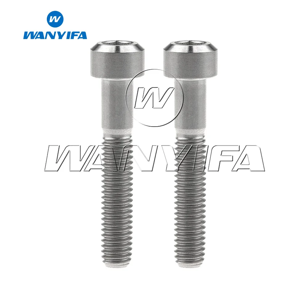 Titanium Титановый "Wanyifa" болты M6x35mm шестигранный ключ шестигранный винт для велосипеда мотоцикла - Цвет: Titanium