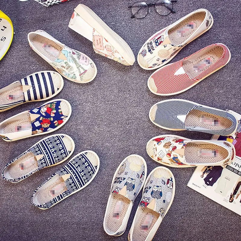 

Canvas Shoes WOMEN'S Shoes Slip-on Flat Old Beijing Cloth Shoes Women's Casual Lazy Shoes STUDENT'S Shoes Driving Shoes