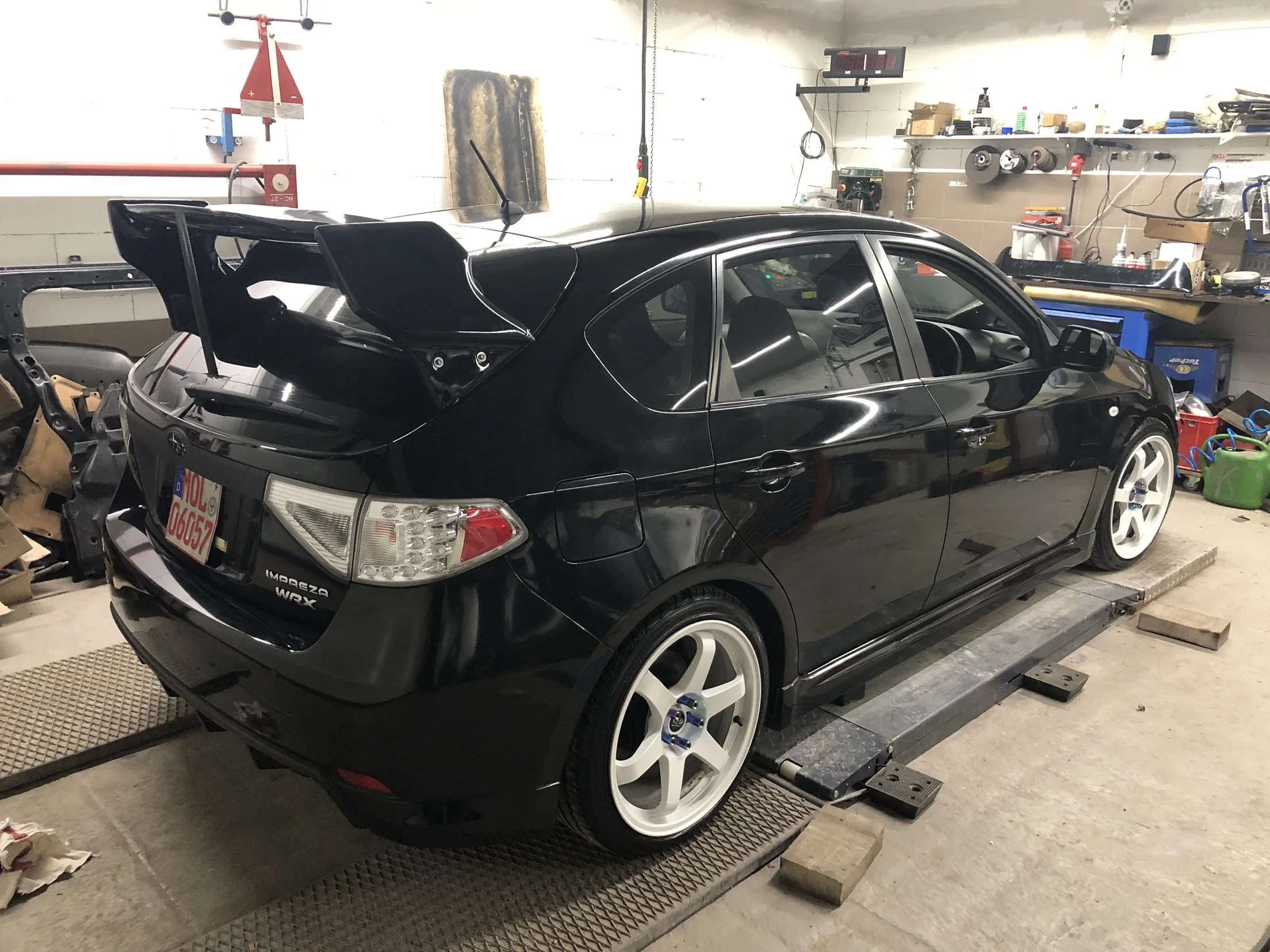 Стекло волокна 2008-, автомобильные аксессуары, брелок для автомобиля Subaru, GRB WRX/STI Варис Ver.1 Стиль задний спойлер с перерывом светильник позиции FRP
