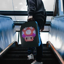 Wifi akıllı LED sırt çantası led ekran sırt çantası su geçirmez açık yürüyüş reklam sırt çantası LED