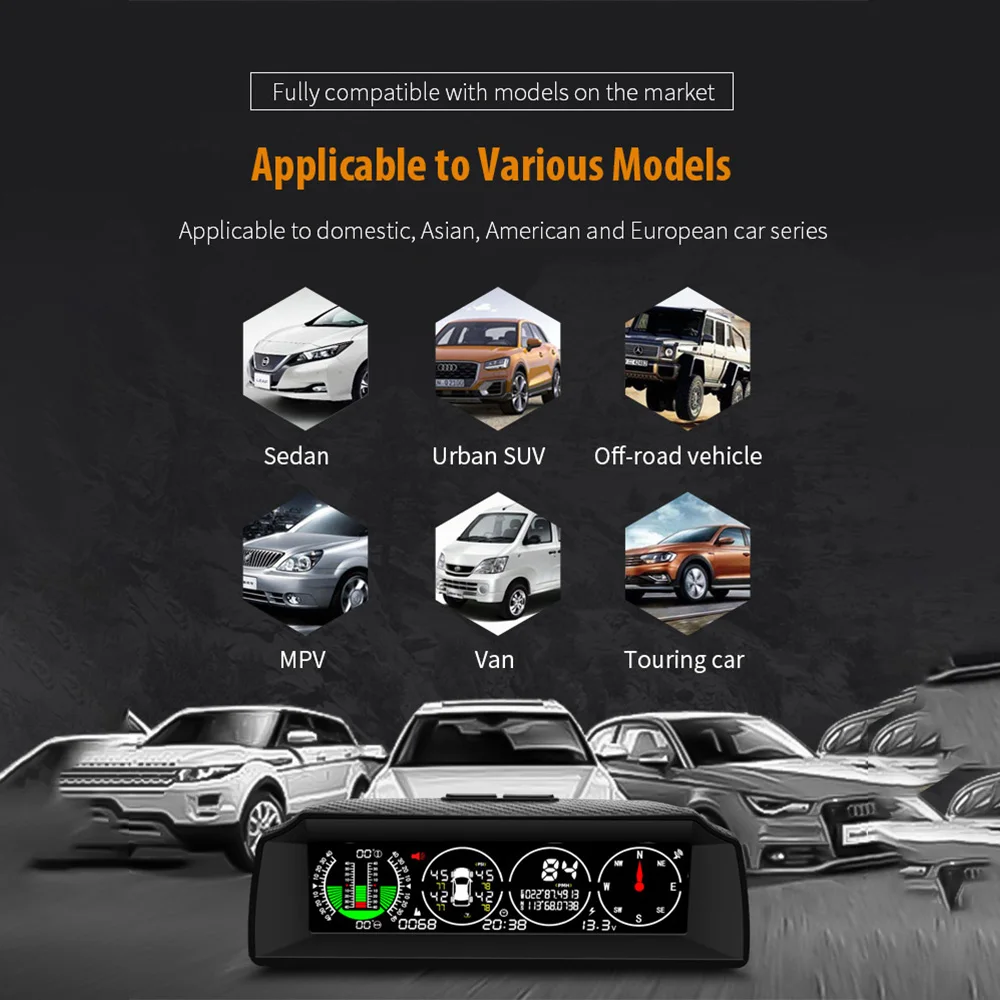 Vjoycar X50P 2023 Ʈ GPS HUD Ÿ̾ TPMS ,   ӵ  跮, ڵ ӵ ħ ð, 3 in 1