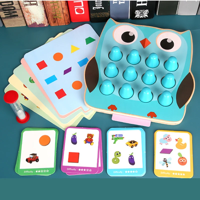 2 в 1 детективные игры памяти, ранние Развивающий пазл, развивающие игрушки для малышей, форма цвета, соответствующие обучающие игрушки для детей