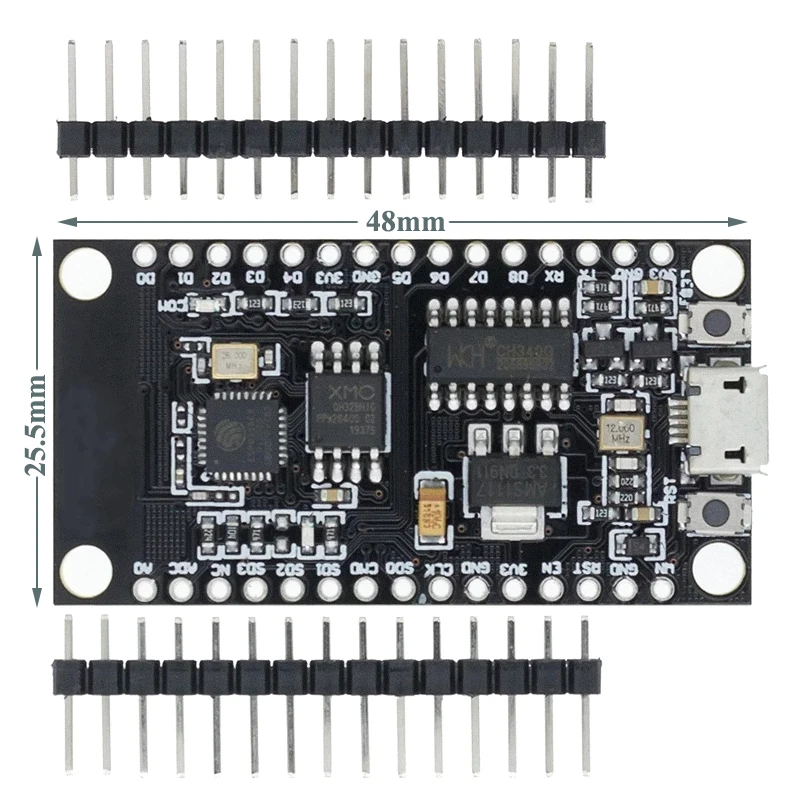 Nodemcu v3 módulo wifi integração de esp8266 + memória extra 32m flash, usb-serial ch340g a62, 1 peça