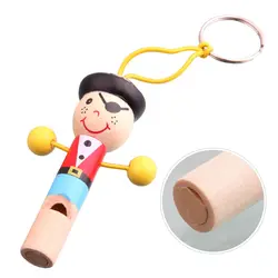 Маленький пират свисток Дети Деревянный свисток мультяшный свисток игрушка подарок для девочек мальчиков музыкальный игрушечный