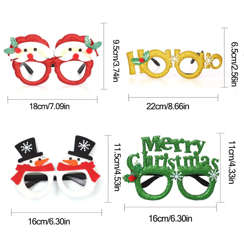 Рождественская оправа для очков, игрушки для взрослых и детей, маска Санта-Клауса снеговика, украшение для рождественской вечеринки