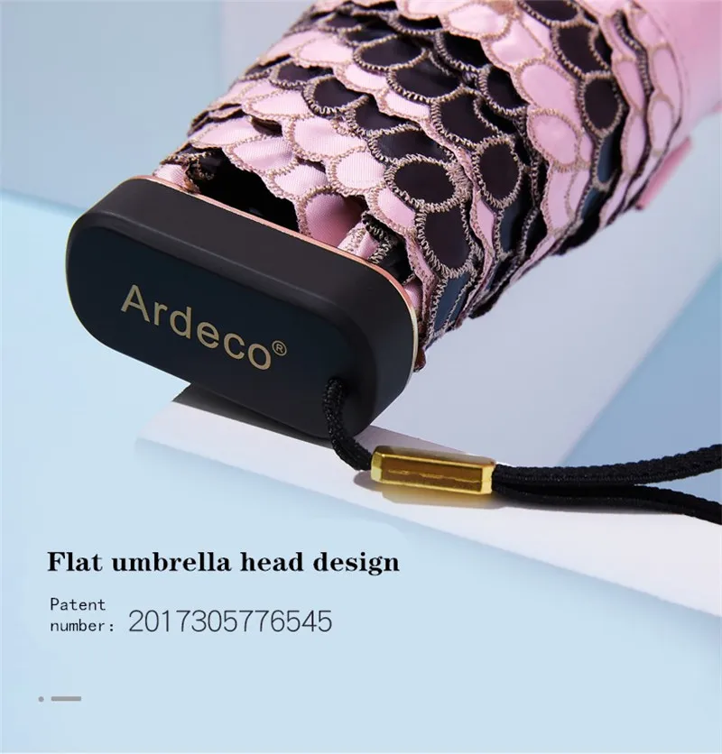 Ardeco супер светильник портативный мини пятискладной Карманный Зонт солнечный и