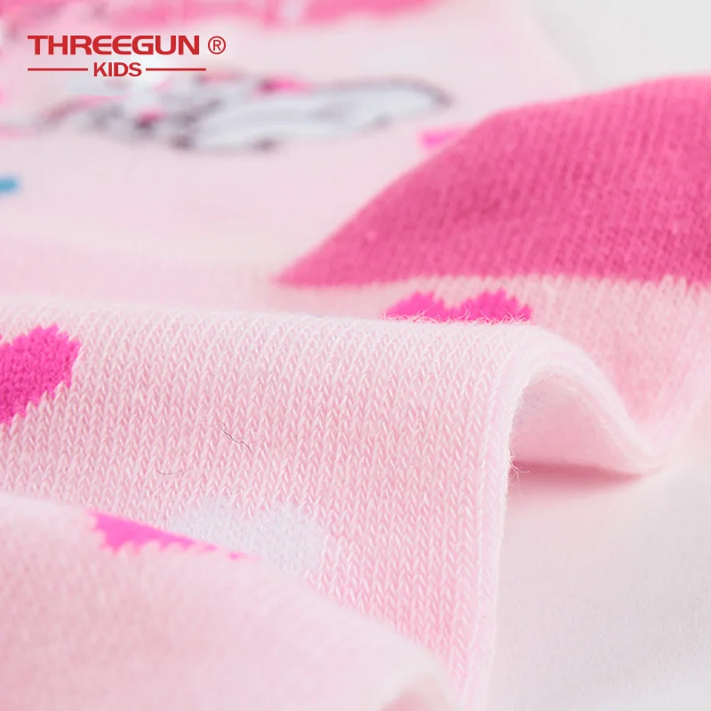 THREEGUN X disney Marie Cat, 1 пара носков для девочек носки с героями мультфильмов полосатые дышащие мягкие детские носки для девочек 3 пары/партия