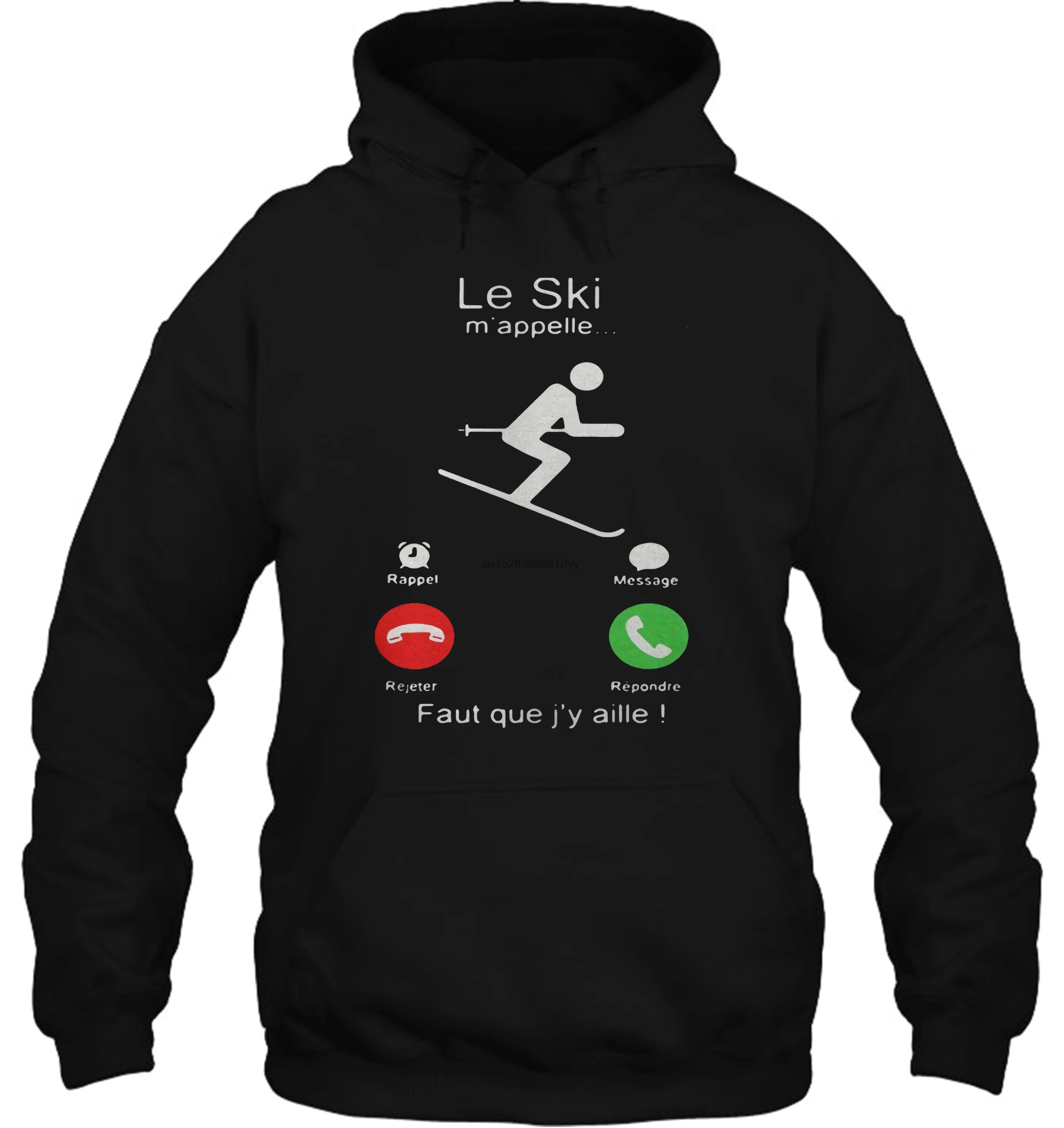Мужская толстовка забавная модная Le Ski M'appelle Faut Que J'y Aille женская уличная одежда