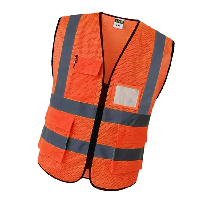 Reflective Safety Vest Engineer Construction Gear With Pockets - Reflective  Safety Clothing - AliExpress