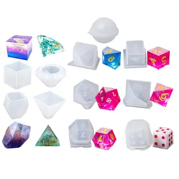 

Shapes Dice Fillet Square Triangle Dice Mold Dice Digital Game Silicone Mould