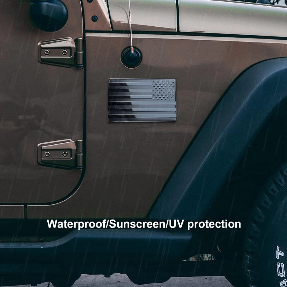 Adesivo Bandiera Americana Nero - Sticker Patriottico Per Auto, Camion, Finestre E Caschi - Foto 7