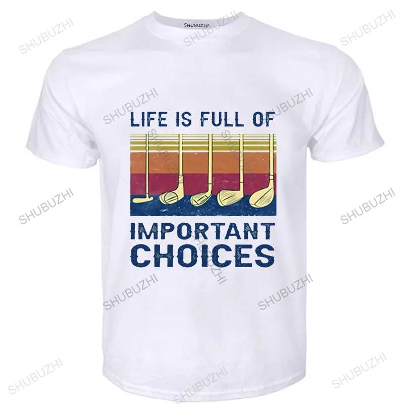 Футболка для гольфа в винтажном стиле с надписью Life Is Full Of Essential Choice гольфы