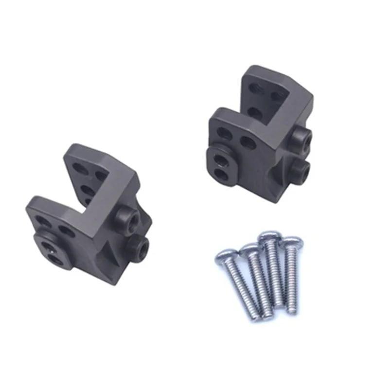 

2pcs CNC Aluminum Front Rear Lower Shock Linkage Link Mount for RC 1/10 Rock Car Axial SCX10-II 90046 90047 AR44 Axle,Titanium C