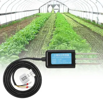 

Soil Humidity Sensor Humidity Temperature Electrical Conductivity Tester Meter RS485 Output 4-20mA Soil Moisture Meter Moisture detector 4-20mA soil moisture transmitter water content collection