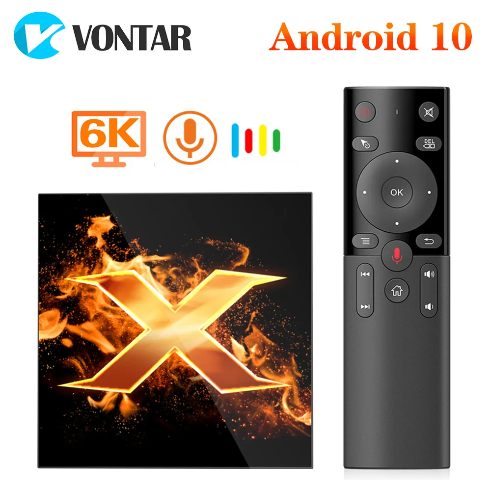 ТВ приставка VONTAR X1, Android 10, 4 ГБ, 64 Гб, поддержка 6K, 2,4G и 5g, Wi Fi, голосовой помощник AC, Google, BT5.0, медиаплеер Netflix, 2020|ТВ-приставки и медиаплееры|   | АлиЭкспресс