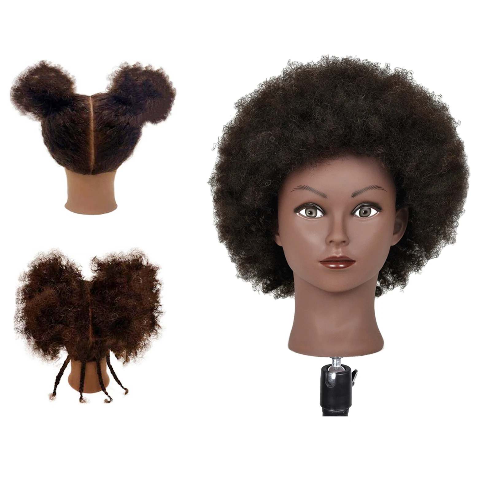 Afro Training Mannequin Head With Hair for Braiding Cornrow