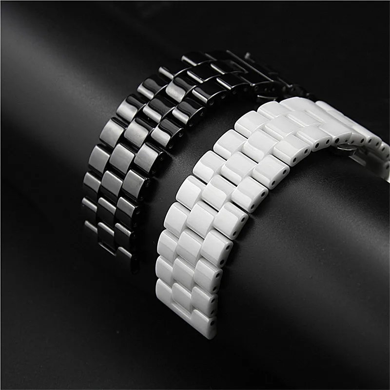 20 22MM ceramic stainless steel watch strap for Samsung 42mm 46mm S23 Huawei Amazfit GTS 2 GTR watchband bracelet wristband belt