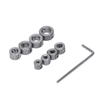 

9Pcs/Set Woodworking Drill Stopper Positioning Stop Ring Drilling Depth Controller Stainless Steel Triple Connections