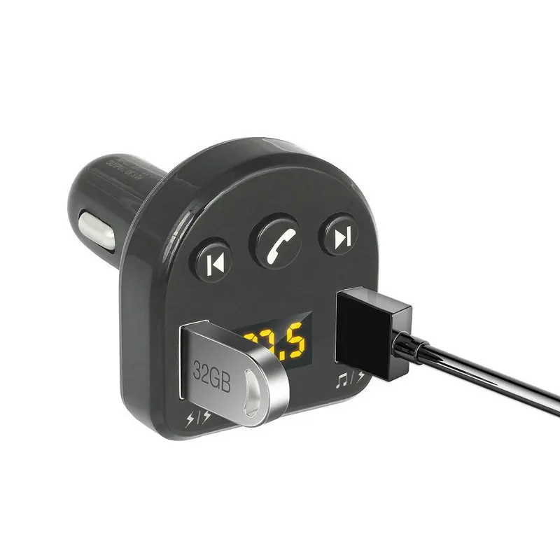 DC12V-24V двойной зарядное устройство usb mp3-плеер аудио беспроводной громкой связи Вызов Bluetooth автомобильный комплект fm-передатчик автомобильные аксессуары