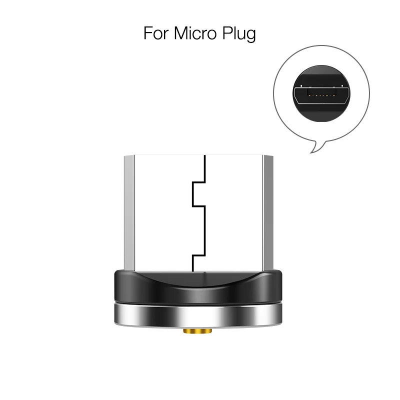 Cafele Магнитный Micro USB кабель для iPhone samsung type-C кабели для мобильных телефонов QC3.0 зарядка Магнитный зарядный адаптер - Цвет: Micro Plug