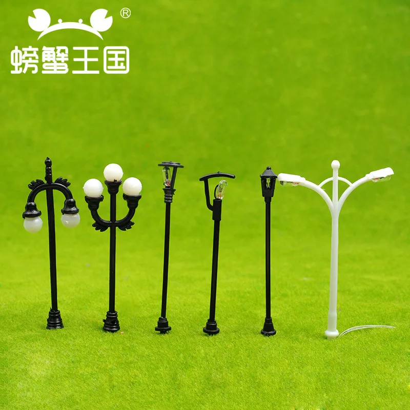 

Crab Kingdom Model Material Sand Table Landscape Accessories 6 Shining Street Lamp Bag Set Decoration Background