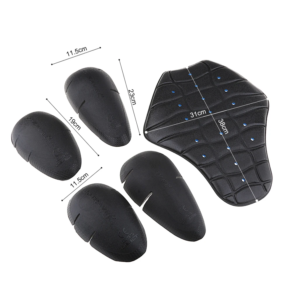 Motorcycle Armour Gear Shoulder+Knee+Back Biker Motocross Protector Pads