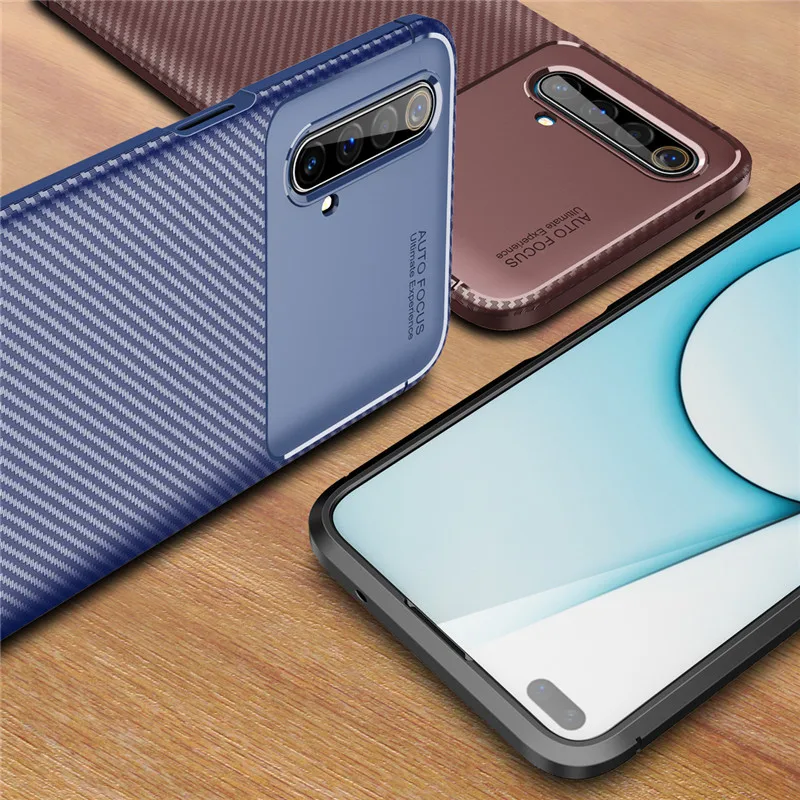 Чехол для OPPO Realme X3 SuperZoom X50 X50M мягкий корпус из углеродного волокна защитный