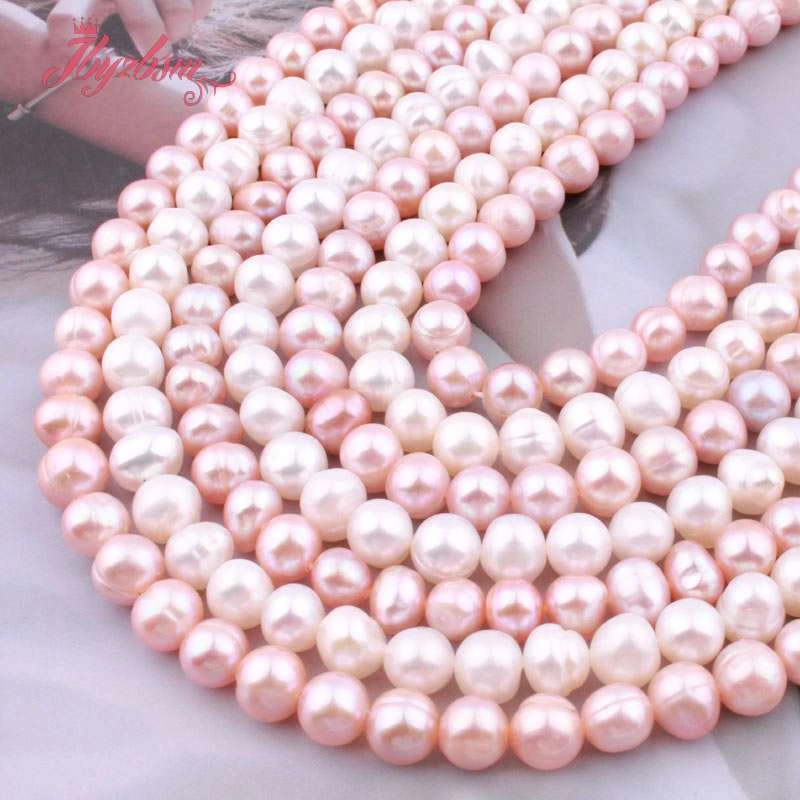 5.5-7mm Nearround Freshwater Pearl Beads Loose Natural Stone For DIY Necklace Bracelats Earring Jewelry Making Strand 15&quot | Украшения и