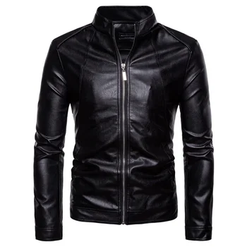 

2020 Male Jacket Punk Style Motorcycle Biker Leather Jacket Men Fashion Skull Leather Coats Male Bomber Jacket size S-5XL