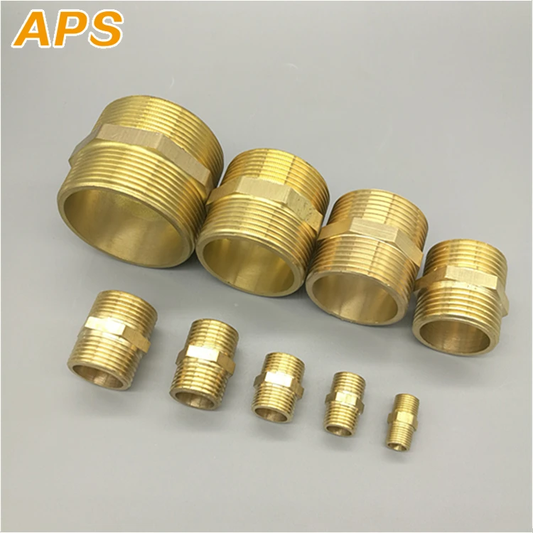Tubo montaje reduce el pezón Hexagonal De Latón 3//8 BSP MacHo X 1//4 BSP MacHo Adaptador