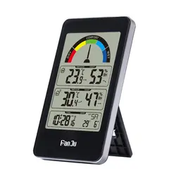 FanJu 3356 электронный цифровой Будильник беспроводной Измеритель температуры и влажности указатель комфортная индикация Крытый Открытый