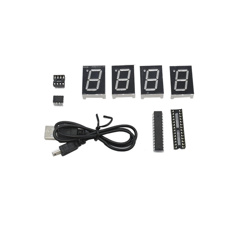 Уколов 4-разрядный Ds1302 Led Дисплей Diy Смарт точные часы, набор для самостоятельной сборки для Arduino