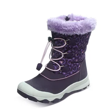 

Uovo Brand Children's Winter ShoesGirls Mid-Calf Plush Wool Felt Boots for Children Baby Shoes Princess Outdoor Boots for girl